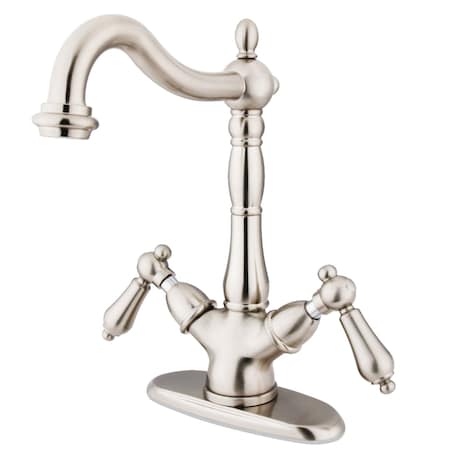 Kingston Brass KS1498AL Heritage 2-Handle Vessel Sink Faucet, Brushed Nickel KS1498AL